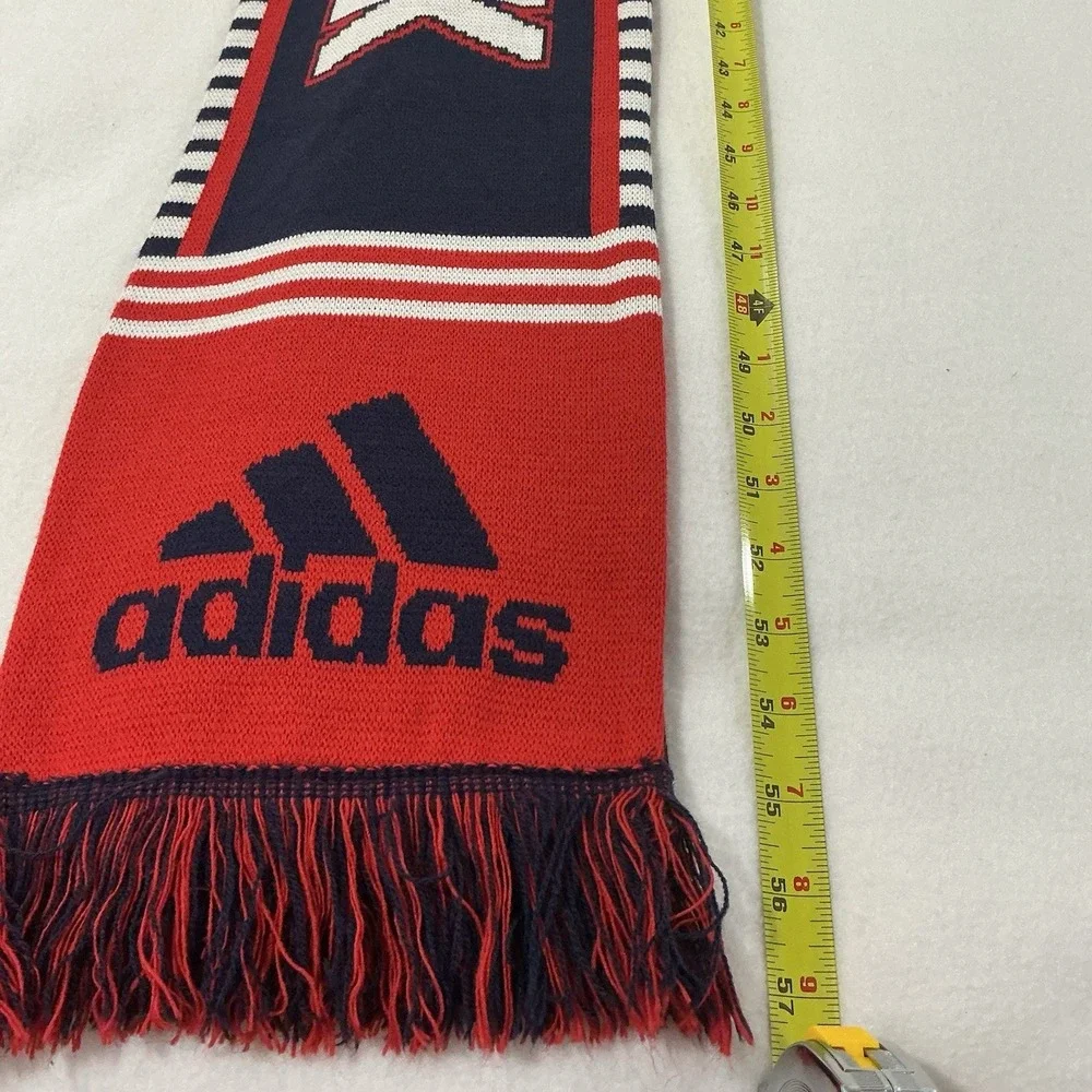 Adidas New York MLS Red Bull New York City FC Soccer Scarf-Red White Blue USA